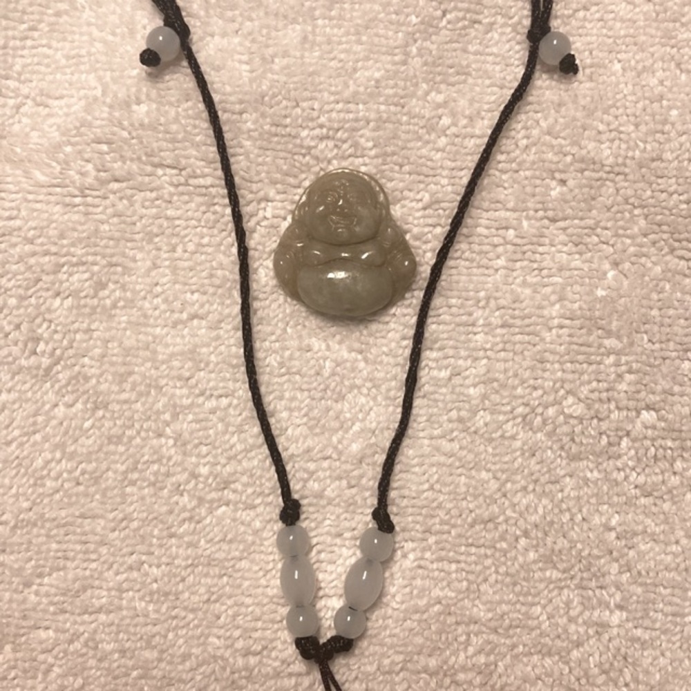 Certified 100% Natural Jadeite Hand Carved Happy Buddha Pendant